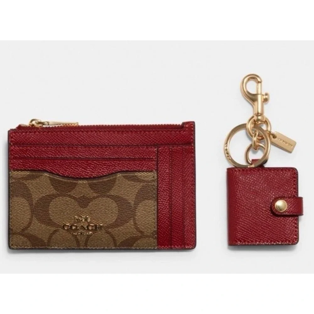 COACH Signature ID Case & Photo Keychain IN‎ GIFT BOX NWT